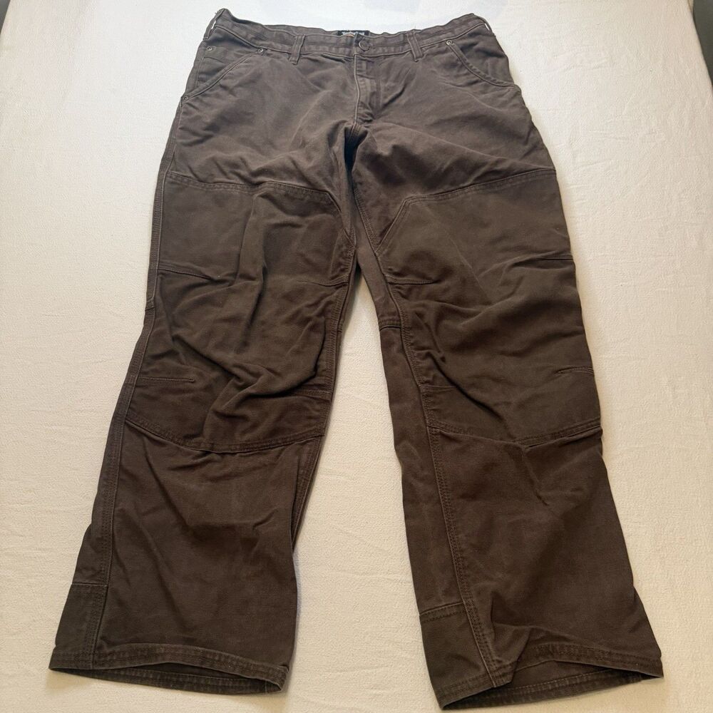 Timberland PRO Carpenter Pants Mens 36/30 Brown Canvas Double Knee Workwear